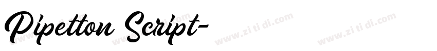 Pipetton Script字体转换